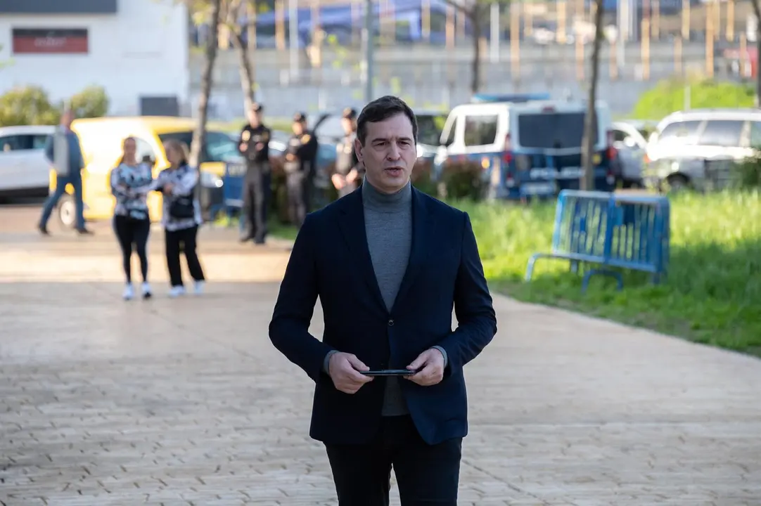 El hermano de Pedro S&aacute;nchez, David S&aacute;nchez, a su llegada a declarar en calidad de investigado el pasado viernes en Badajoz - Andr&eacute;s Rodr&iacute;guez - Europa Press