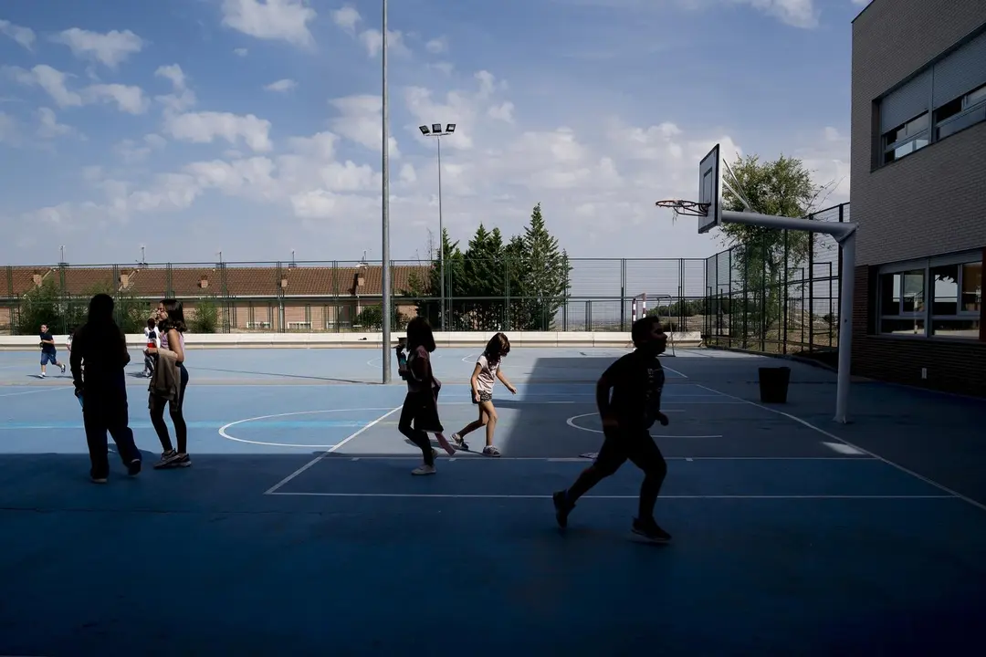 Varios ni&ntilde;os en el patio del colegio. / EP