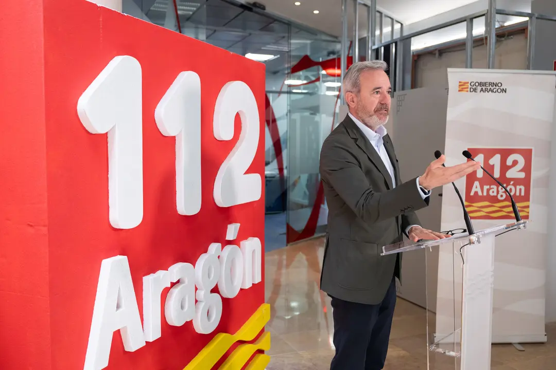 El presidente del Gobierno de Arag&oacute;n, Jorge Azc&oacute;n, tras el CECOPI de este martes