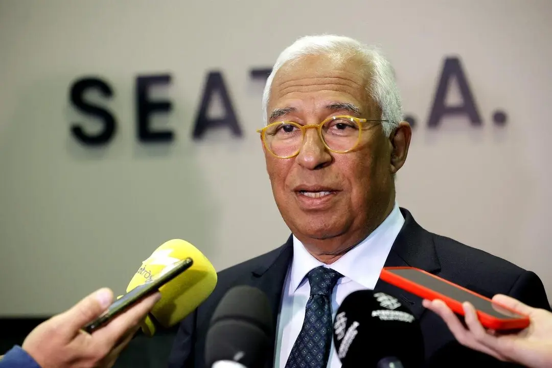 El presidente del Consejo Europeo, Ant&oacute;nio Costa, en una atenci&oacute;n a los medios tras su visita a la sede de Seat, en Martorell (Barcelona) - KIKE RINCON- EUROPA PRESS