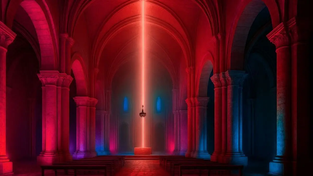 'ASTRA', espect&aacute;culo de luces de la iglesia del Monasterio de Veruela.