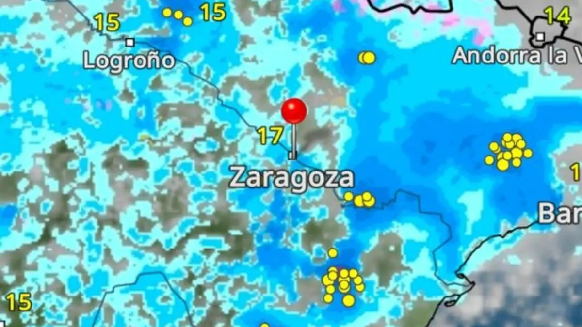 Previsi&oacute;n de lluvia esta semana en Zaragoza