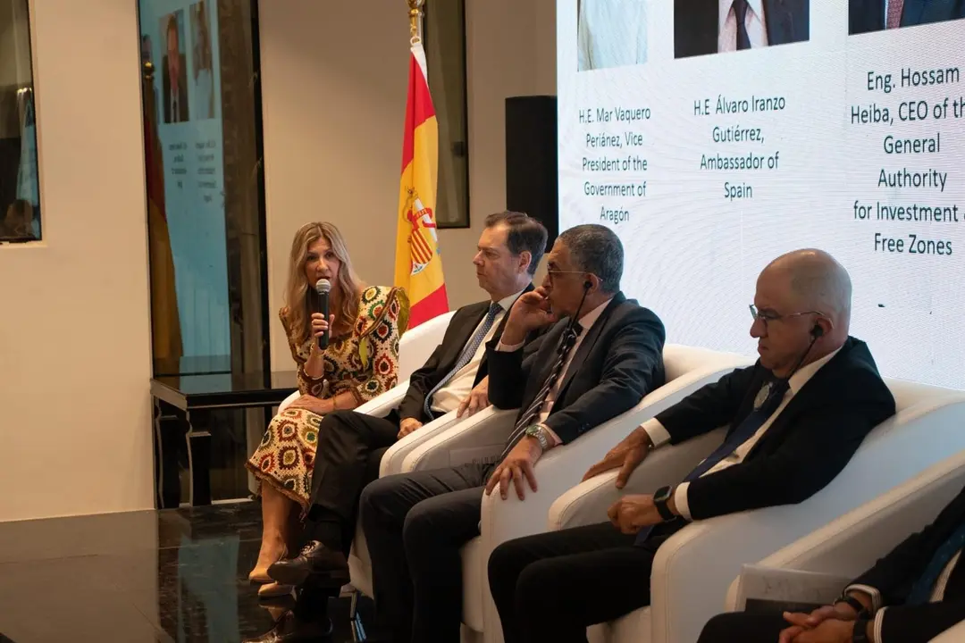 La vicepresidenta del Gobierno de Arag&oacute;n, Mar Vaquero, en la misi&oacute;n comercial aragonesa en Egipto. - DGA.