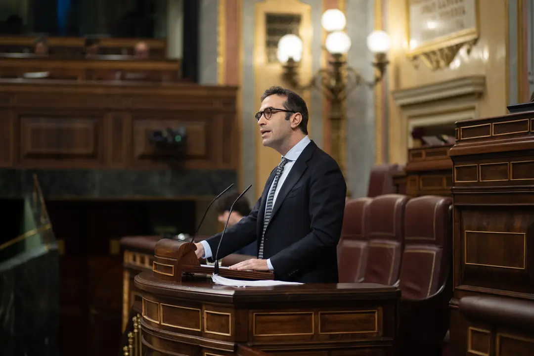 El ministro de Econom&iacute;a, Carlos Cuerpo, en el Congreso de los Diputados