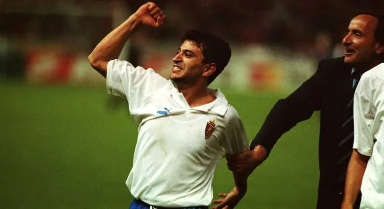Nayim con el Real Zaragoza / REAL ZARAGOZA