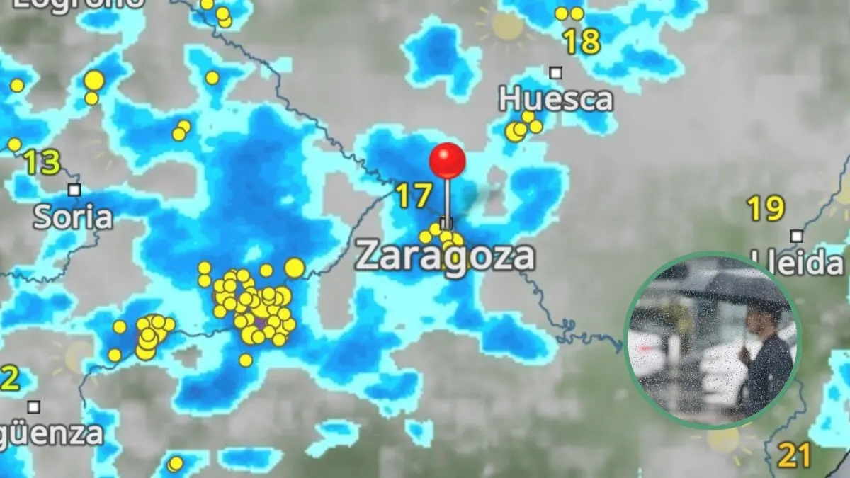 La tormenta que se avecina en Zaragoza fin de semana pasado por agua