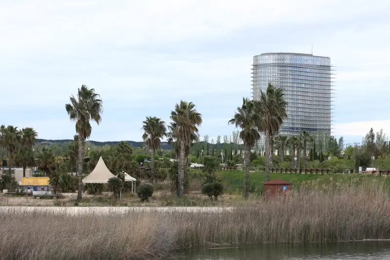 Las playas en el Parque del Agua de la Expo