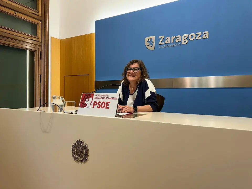 La concejal del grupo municipal del PSOE en el Ayuntamiento de Zaragoza, Marta Aparicio.