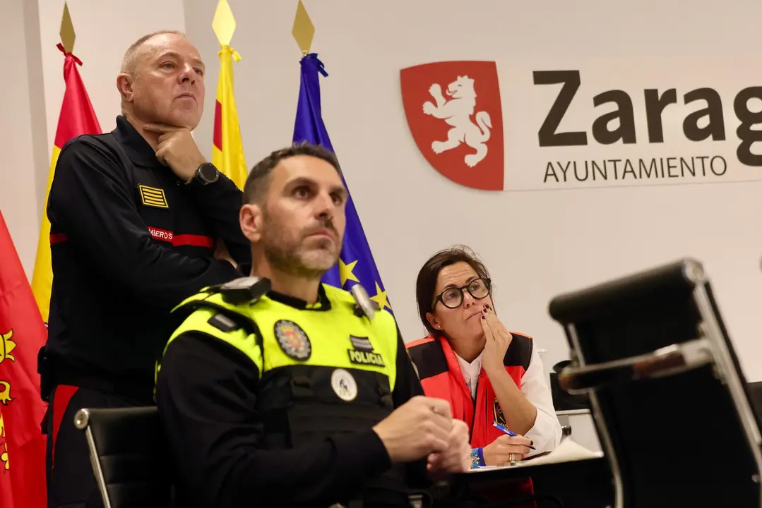 Simulacro de los bomberos en Pe&ntilde;aflor / V&iacute;a Bomberos Zaragoza