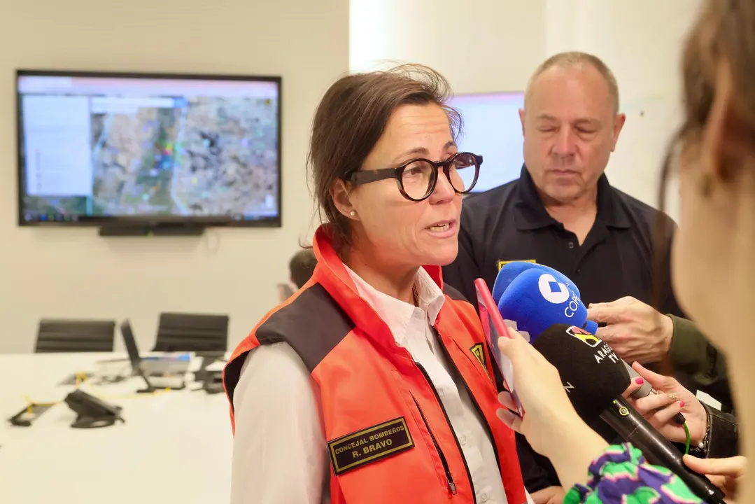 Simulacro de los bomberos en Pe&ntilde;aflor / V&iacute;a Bomberos Zaragoza