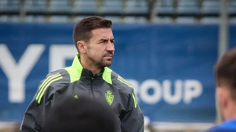 Gabi Fern&aacute;ndez durante un entrenamiento / Real Zaragoza