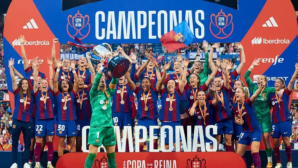 Celebraci&oacute;n del FC Barcelona tras ganar la Copa de la Reina / RFEF