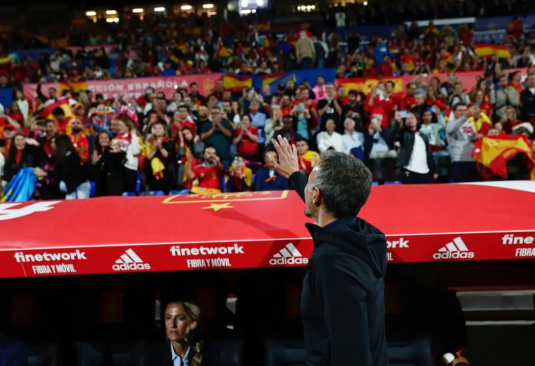 Luis Enrique durante el &uacute;ltimo partido de Espa&ntilde;a en La Romareda / RFEF