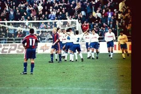 Celebraci&oacute;n del Real Zaragoza 6-3 Barcelona en La Romareda