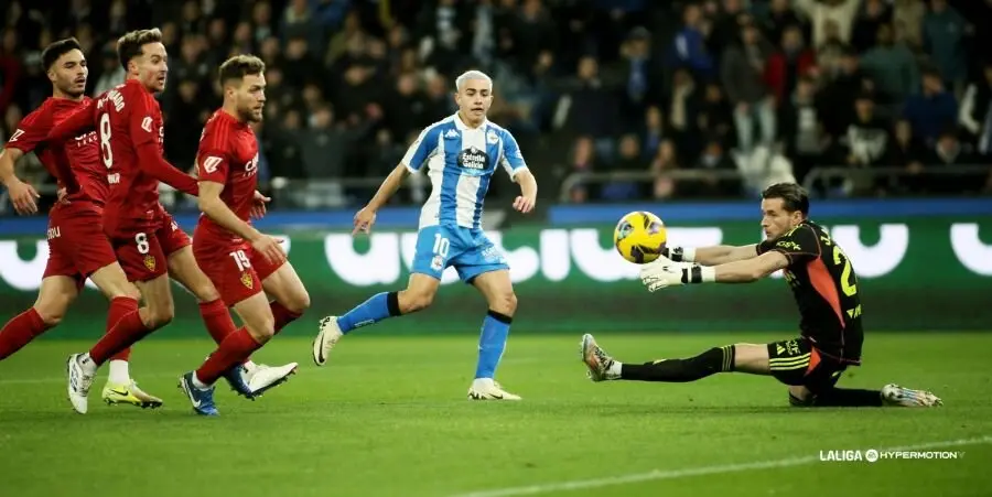 Yeremay durante el partido de ida ante el Real Zaragoza / LaLiga