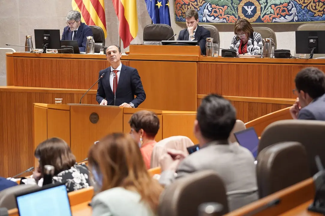 El consejero de Sanidad, Jos&eacute; Luis Bancalero, en las Cortes