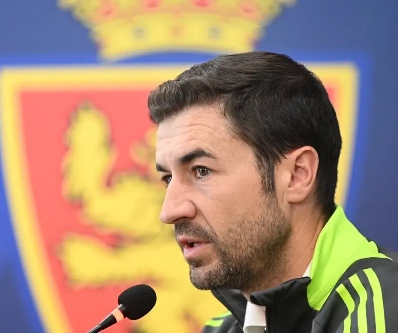 Gabi en sala de prensa / REAL ZARAGOZA