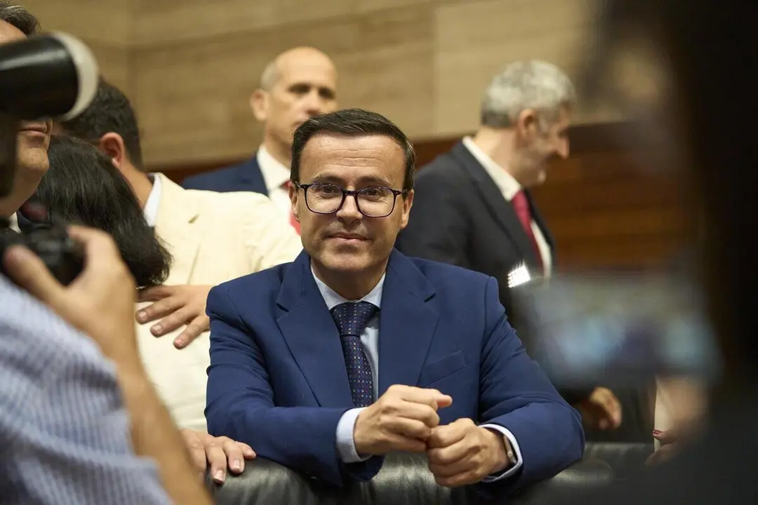 El secretario general del PSOE de Extremadura, Miguel &Aacute;ngel Gallardo, en su primer d&iacute;a de diputado en la Asamblea de Extremadura - Andr&eacute;s Rodr&iacute;guez - Europa Press
