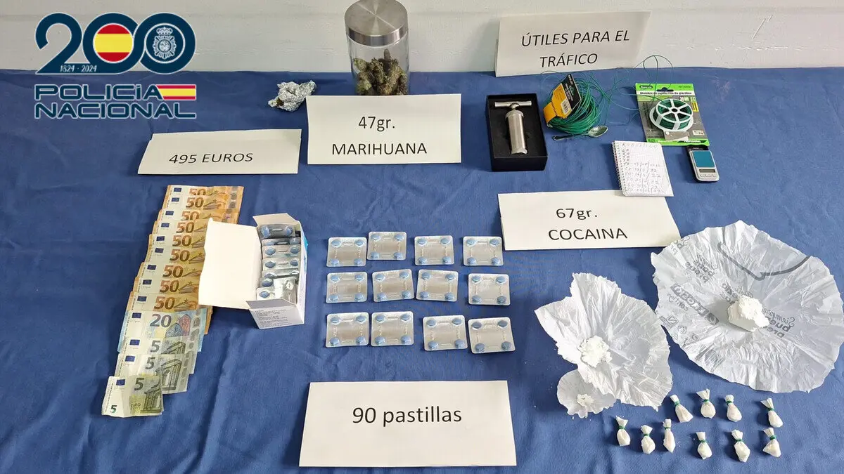 Art&iacute;culos intervenidos en el registro ./ Polic&iacute;a Nacional de Zaragoza