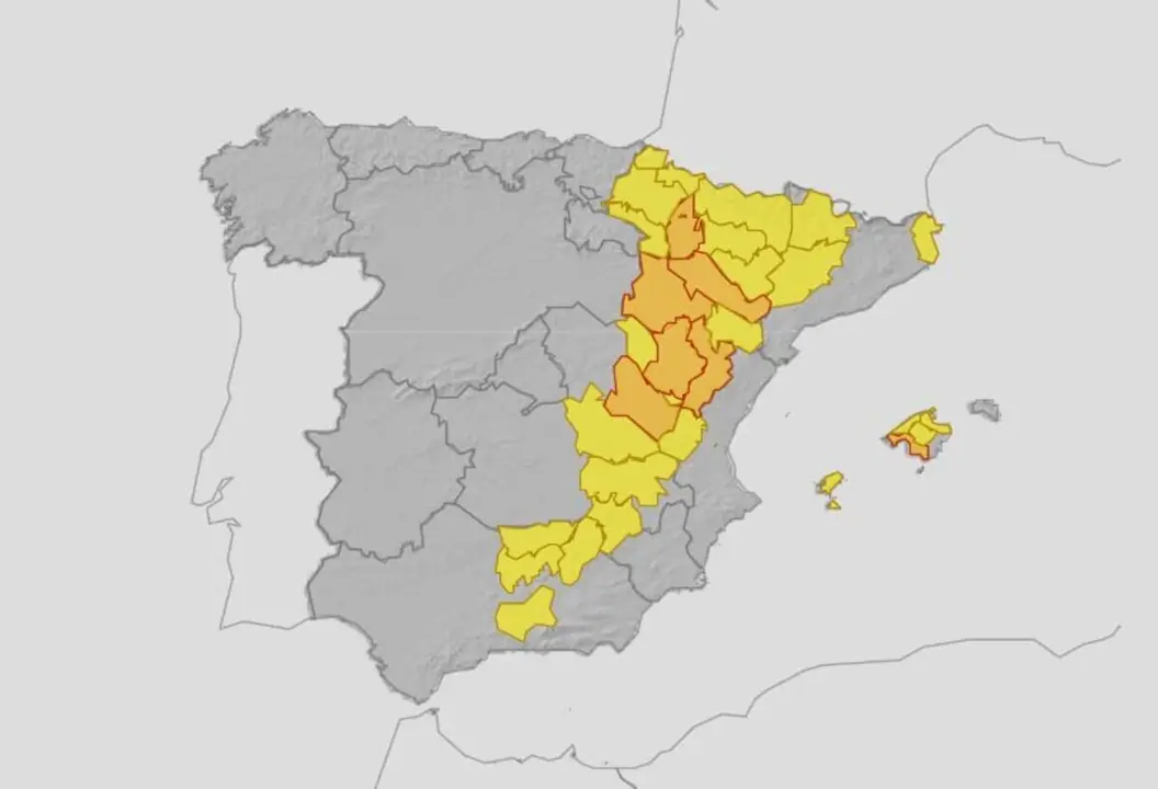 Mapa de avisos AEMET