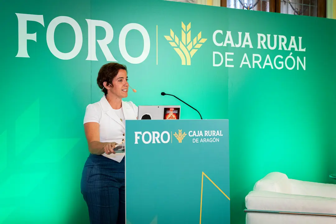 La presidenta del ICEX, Elisa Carbonell, en Zaragoza.