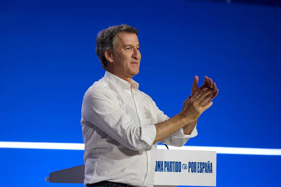 El presidente del PP, Alberto N&uacute;&ntilde;ez Feij&oacute;o, en el 21&ordm; Congreso Nacional del PP
