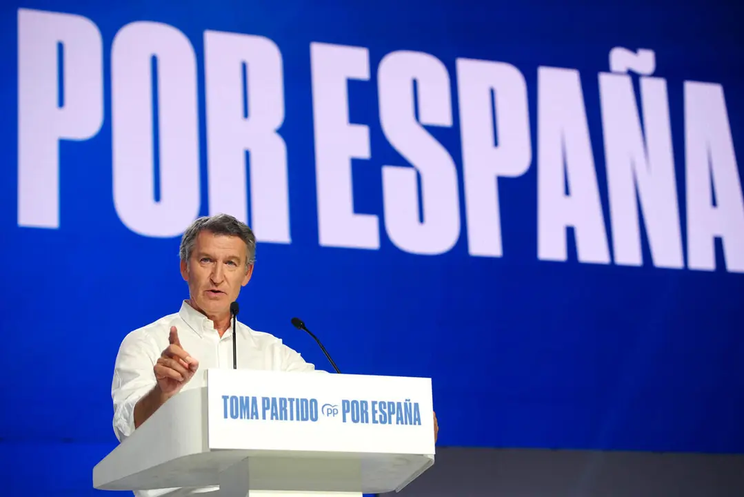 Alberto N&uacute;&ntilde;ez Feij&oacute;o, durante Congreso Nacional del Partido Popular ./ Partido Popular