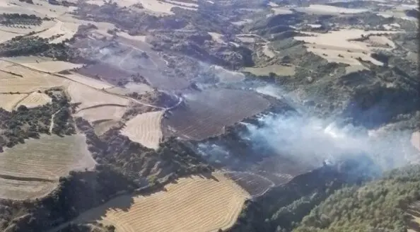 Estado del incendio en Ang&uuml;&eacute;s a &uacute;ltima hora de la tarde de este lunes. - GOBIERNO DE ARAG&Oacute;N