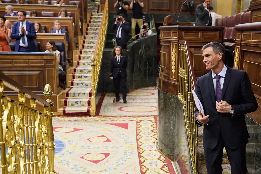 El presidente del Gobierno, Pedro S&aacute;nchez, en el Congreso de los Diputados./ EP