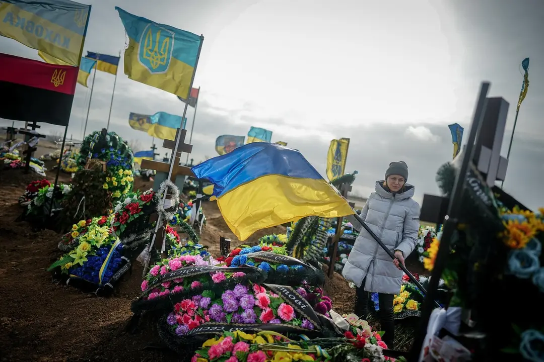 Bandera ucraniana - Kay Nietfeld/dpa