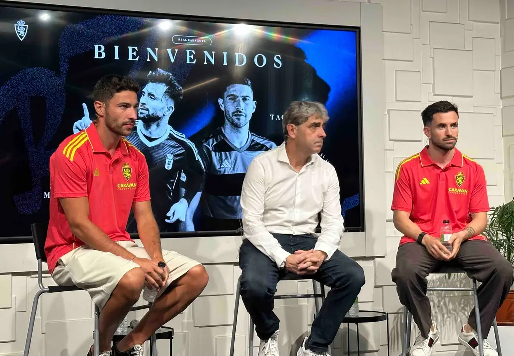 Txema Indias junto a Tachi y Moyano / HOY ARAG&Oacute;N
