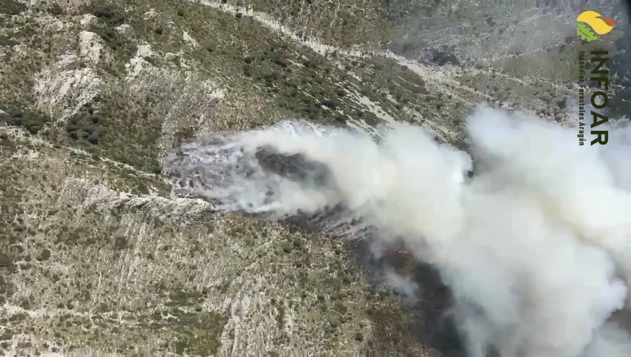 El incendio ha comenzado a primera hora de la tarde de este lunes. - INFOAR