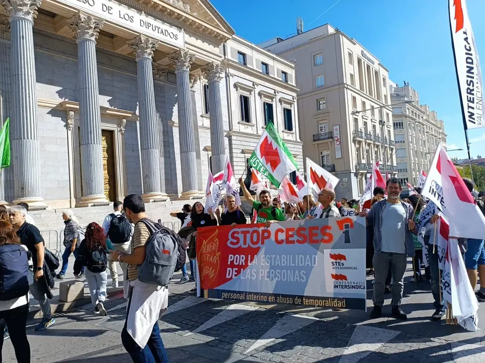 Manifestaci&oacute;n STEA en el Congreso de los Diputados. / STEA