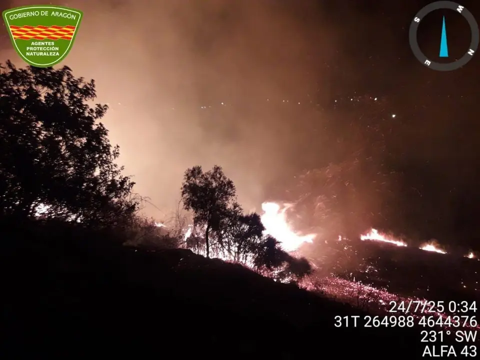 Incendio forestal en Monz&oacute;n. / GOBIERNO DE ARAG&Oacute;N