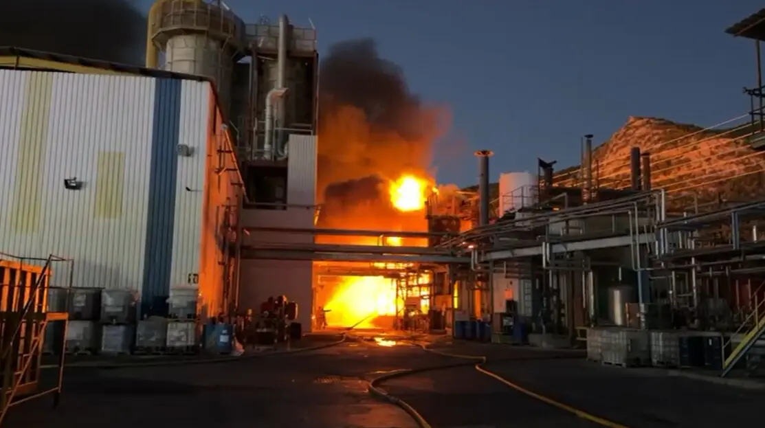 Incendio en una nave de Zuera. / GOBIERNO DE ARAG&Oacute;N