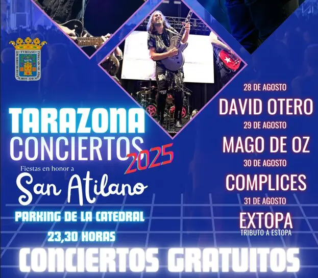 Programaci&oacute;n de conciertos por las fiestas de Tarazona