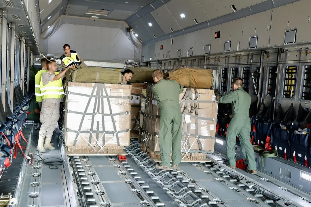 Avi&oacute;n del Ej&eacute;rcito del Aire y del Espacio con ayuda humanitaria para Gaza