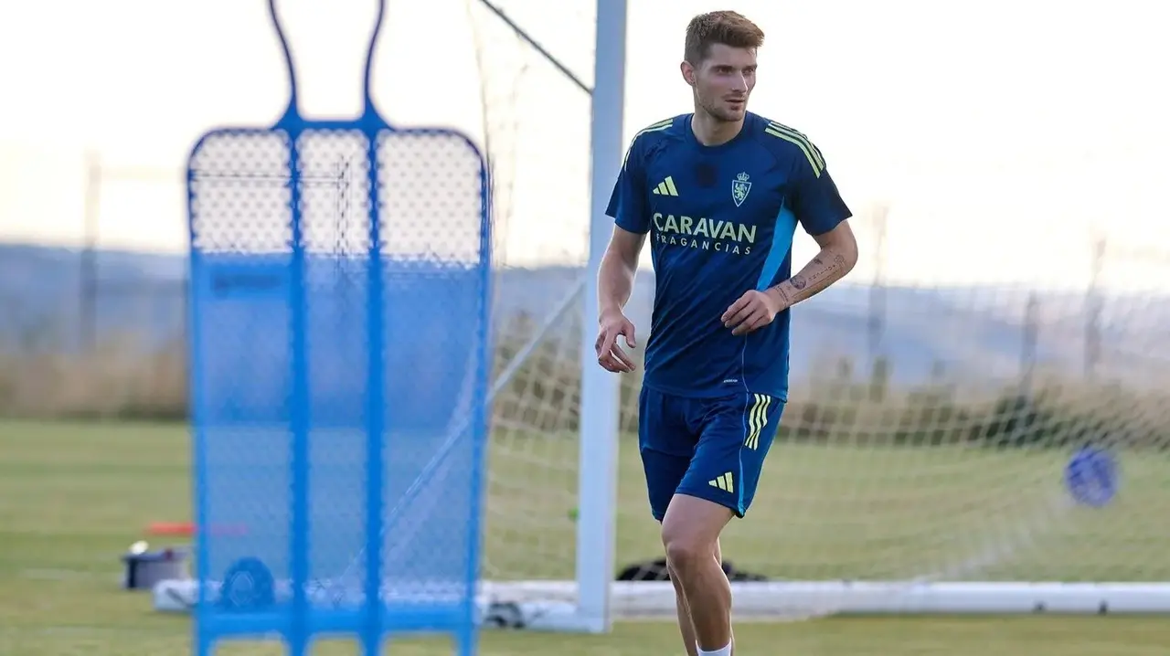 Sebastian Kosa durante un entrenamiento / Real Zaragoza