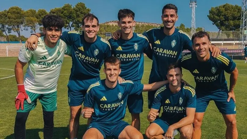 Imagen de un entrenamiento del Real Zaragoza
