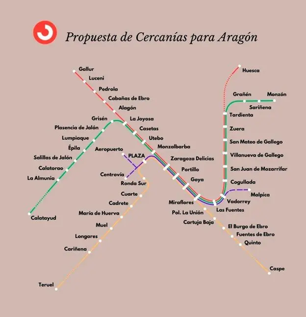 Propuesta de cercan&iacute;as para Arag&oacute;n