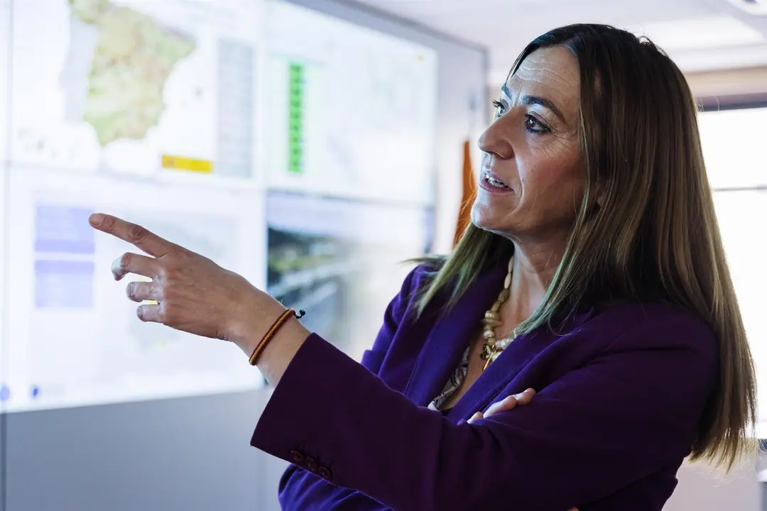 La directora de Protecci&oacute;n Civil, Virginia Barcones, durante una entrevista para Europa Press, a 10 de junio de 2024, en Madrid (Espa&ntilde;a)./ EP