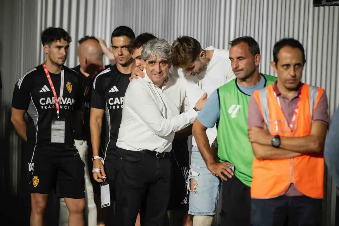 Txema Indias con el Real Zaragoza / MARCOS CEBRI&Aacute;N