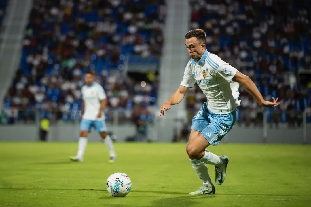 Andr&eacute;s Borge durante un partido con el Real Zaragoza / Marcos Cebri&aacute;n