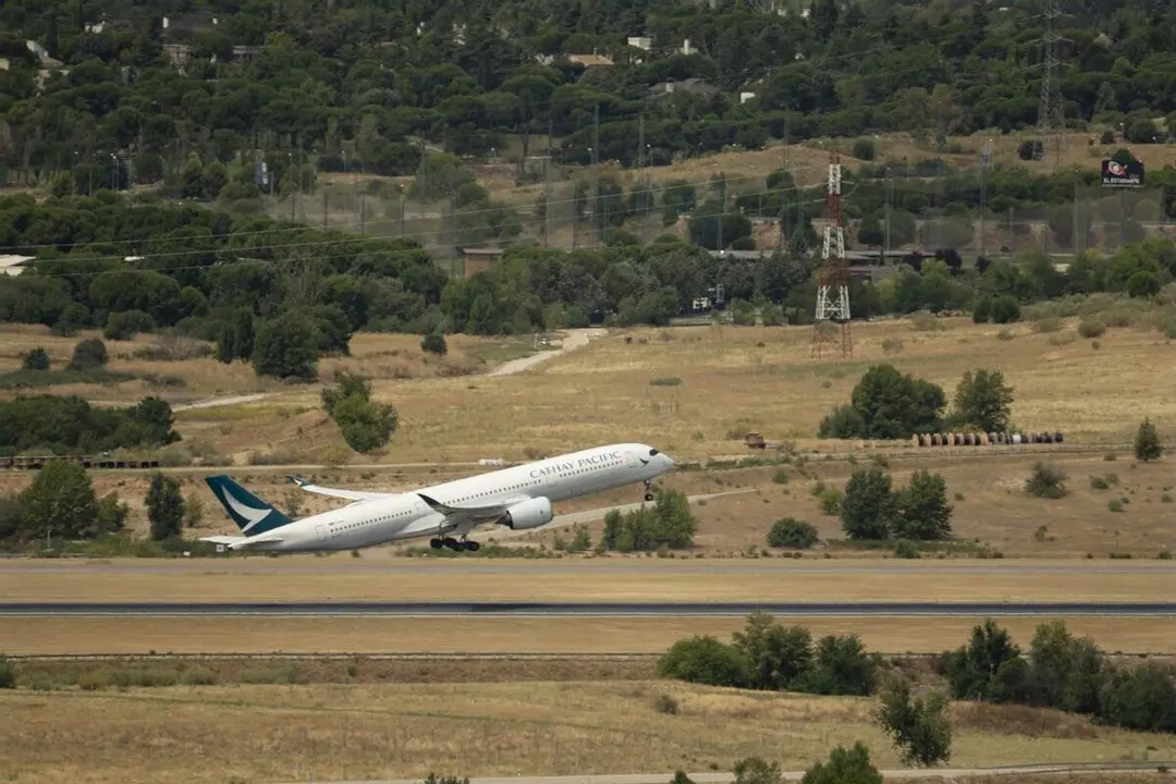 Vistas del Aeropuerto Adolfo Su&aacute;rez Madrid-Barajas, desde el Mirador de Paracuellos de Jarama, a 1 de agosto de 2025, en Paracuellos de Jarama, Madrid (Espa&ntilde;a).