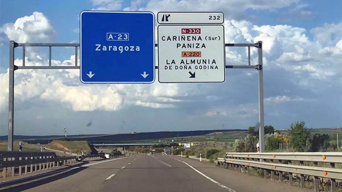 Un tramo de la A-23 a la altura de Cari&ntilde;ena