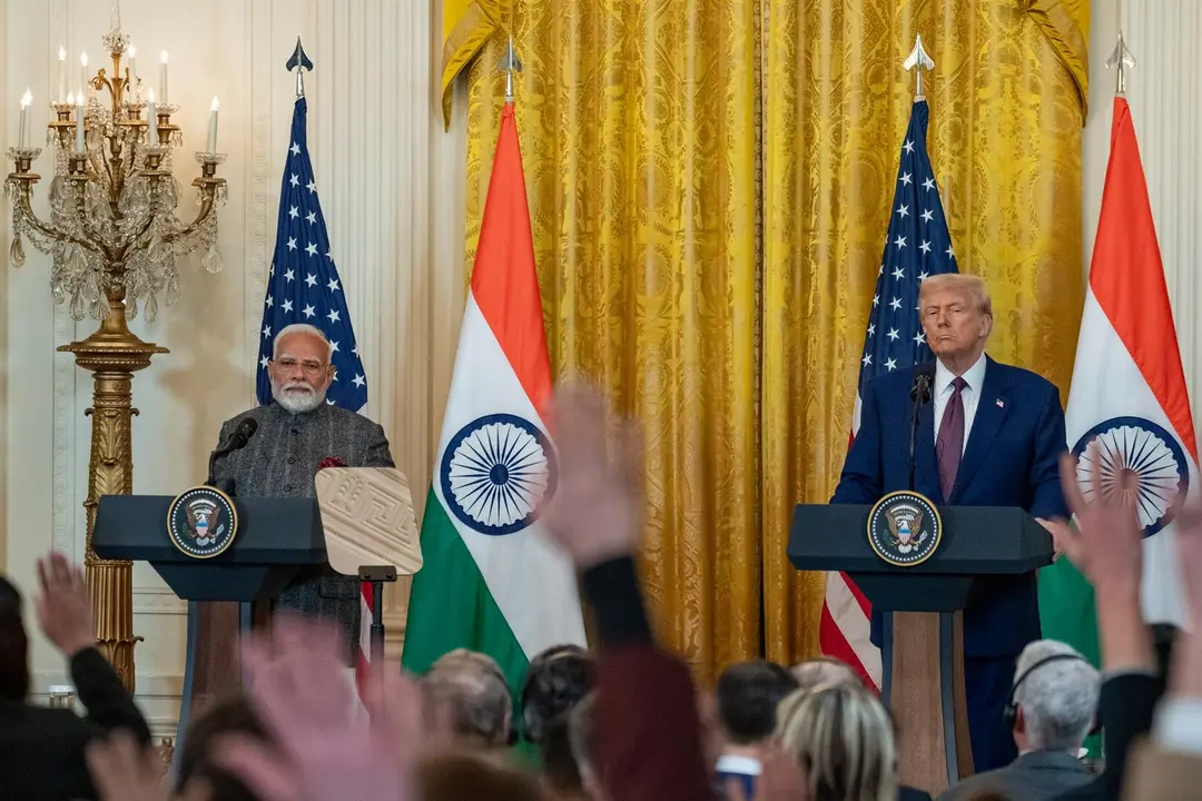Los l&iacute;deres de India y Estados Unidos, Narendra Modi y Donald Trump, respectivamente. / EP