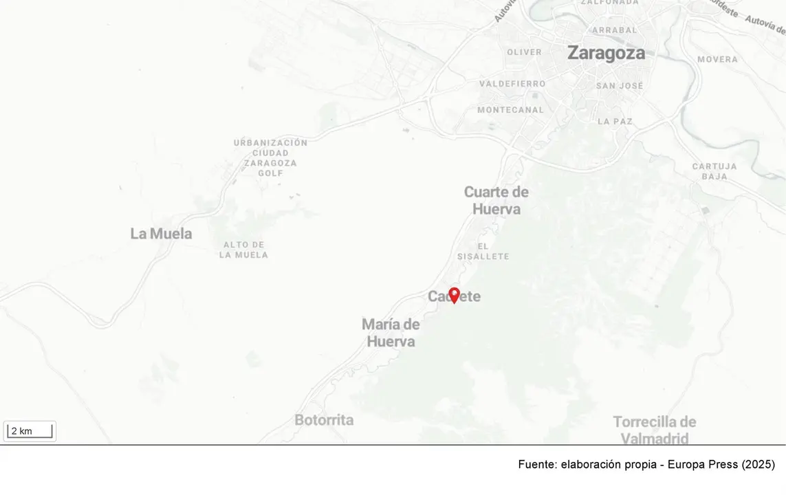 Fallece el propietario de una empresa de mudanzas al caer desde un altura de seis metros en Cadrete (Zaragoza). / EP
