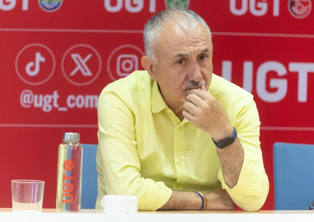 Archivo - El secretario general de UGT, Pepe &Aacute;lvarez, durante una rueda de prensa, en la sede de UGT, a 1 de agosto de 2025, en Madrid (Espa&ntilde;a).
- Eduardo Parra - Europa Press - Archivo