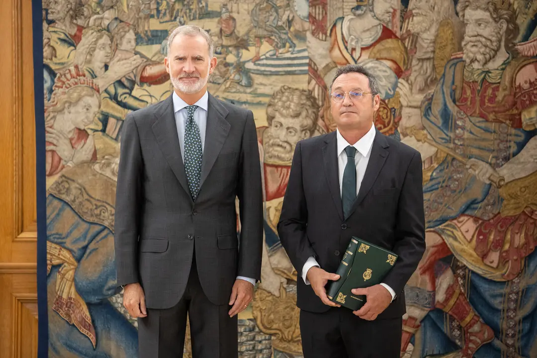 El fiscal general del Estado, &Aacute;lvaro Garc&iacute;a Ort&iacute;z, en una audiencia este mi&eacute;rcoles con Felipe VI./ EP