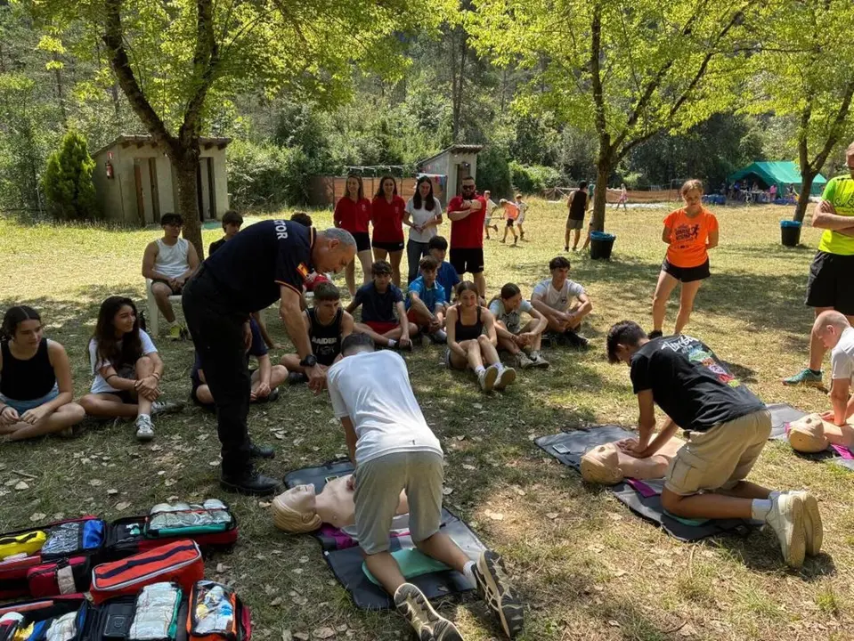 Uno de los campamentos que ha tenido lugar este verano, en Orihuela del Tremedal (Teruel). / INSTITUTO ARAGON&Eacute;S DE LA JUVENTUD